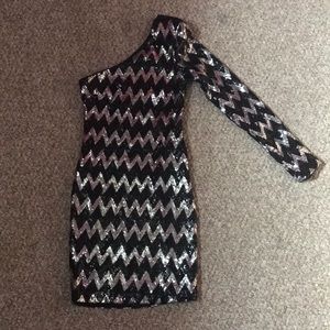 Bebe one arm party dress